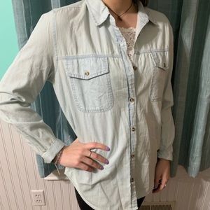 Charlotte Russe denim flannel